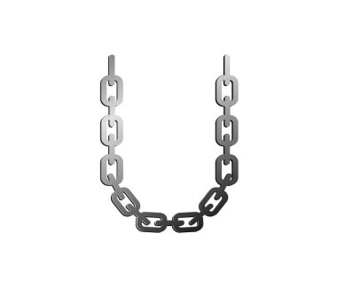 zincir basit afiş, vektör illüstrasyonu 