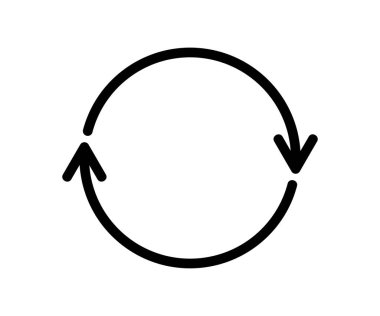 Geri dönüşüm simgeleri ayarlandı, vektör illüstrasyonu 