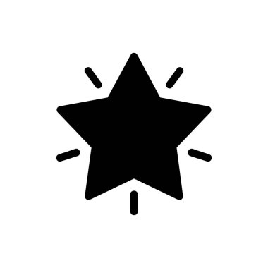 Beyaz arkaplanda izole edilmiş yıldız simgesi, şeffaf yıldız işareti, favori sembol 