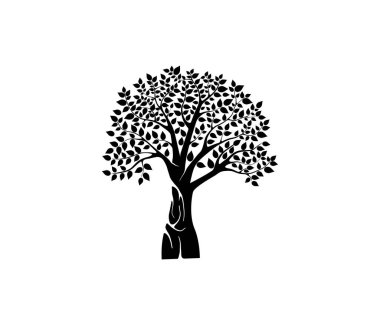 ağaç simgesi vektör illüstrasyonu