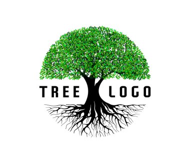 ağaç simgesi vektör illüstrasyonu