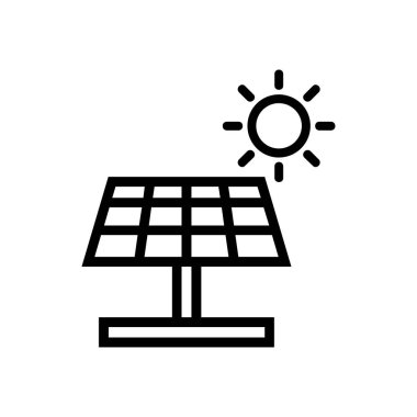 vektör güneş enerjisi simgesi 