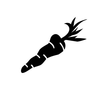 basit havuç simge vektör çizim 