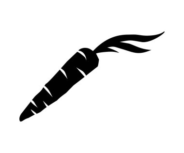 basit havuç simge vektör çizim 