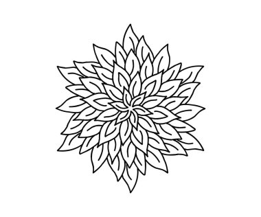 yuvarlak çiçek mandala deseni, vektör illüstrasyonu 