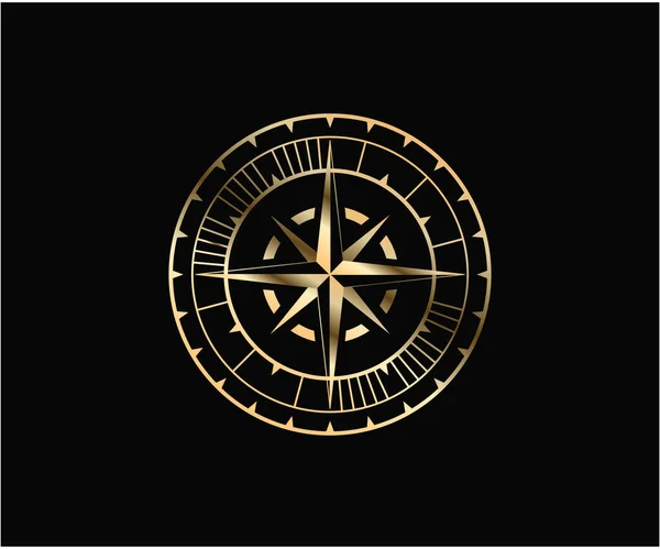 Stilisiertes Kompass Symbol Banner Vektorillustration — Stockvektor