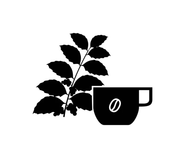 Bannière Icône Café Stylisée Illustration Vectorielle — Image vectorielle