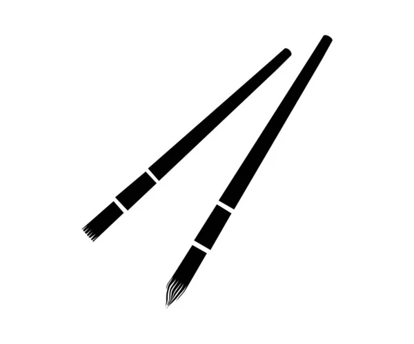 Icono Palillos Negros Ilustración Vectorial — Vector de stock