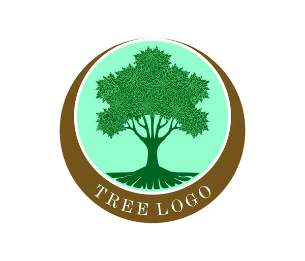 Vektorillustration Des Baum Logos — Stockvektor