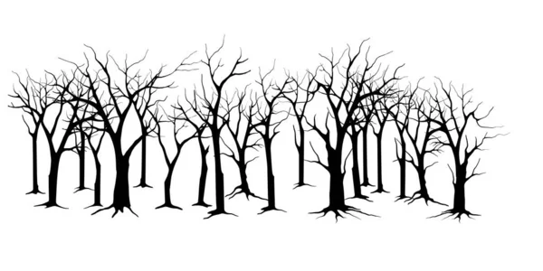 Векторная Иллюстрация Мёртвого Дерева — стоковый вектор