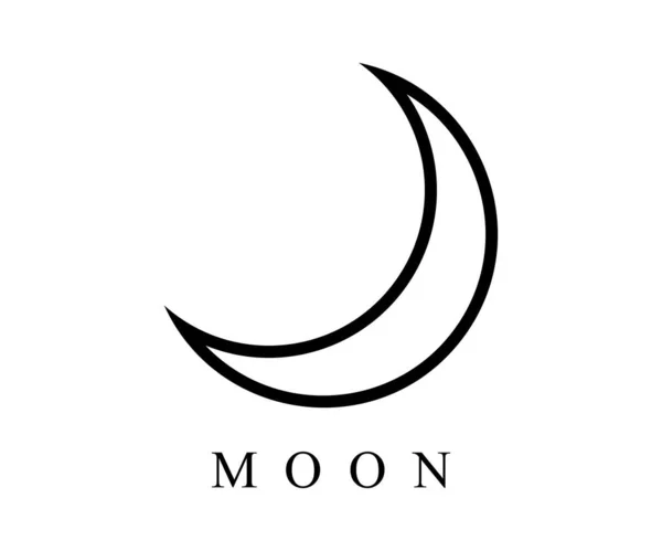 stock vector moon icon in flat style 