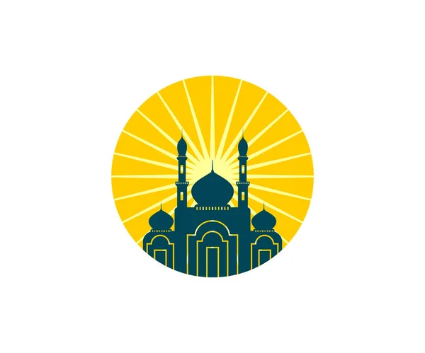 Иллюстрация Векторного Дизайна Логотипа Исламской Мечети — стоковый вектор