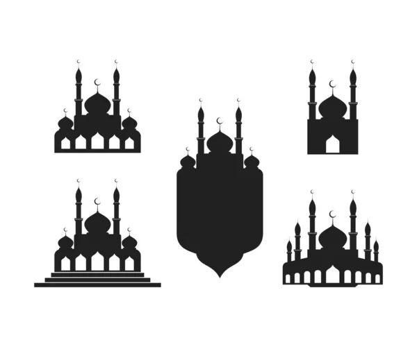Šablona Návrhu Vektorové Ikony Mešity — Stockový vektor