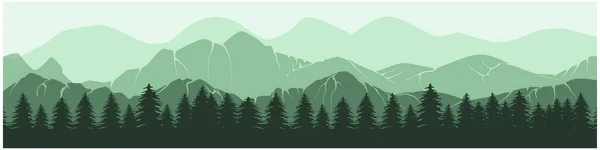 山中的森林 — 图库矢量图片