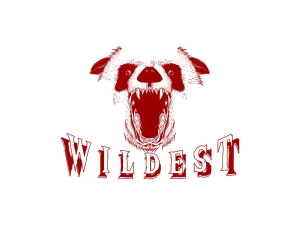 Selvagem Oeste Mão Desenhado Animal Vetor Logotipo Design —  Vetores de Stock
