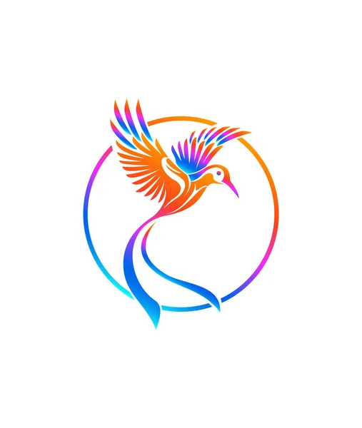 Banner Icono Pájaro Estilizado Ilustración Vectorial — Vector de stock