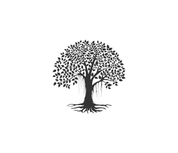 Banner Ícone Árvore Estilizada Ilustração Vetorial —  Vetores de Stock