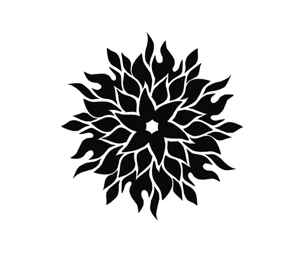 Bannière Icône Motif Mandala Rond Stylisé Illustration Vectorielle — Image vectorielle