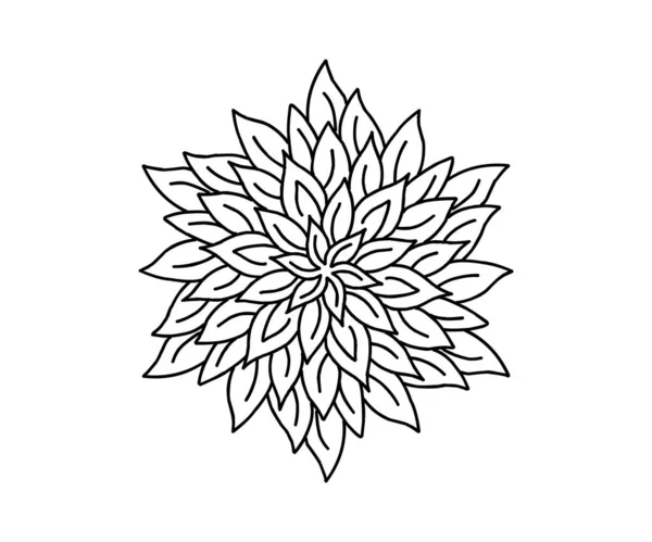 Στυλιζαρισμένο Στρογγυλό Εικονίδιο Μοτίβο Mandala Διανυσματική Απεικόνιση — Διανυσματικό Αρχείο