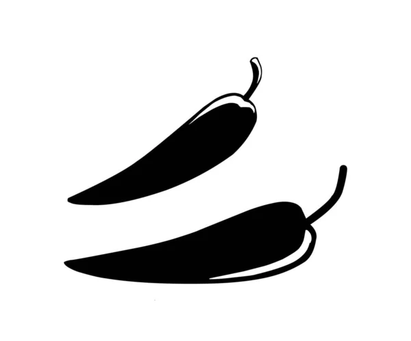Stilisiertes Chilipfeffer Symbol Banner Vektorillustration — Stockvektor