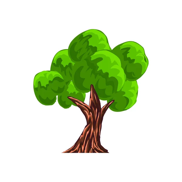 Green Tree Icon Vector Illustration — Stock Vector