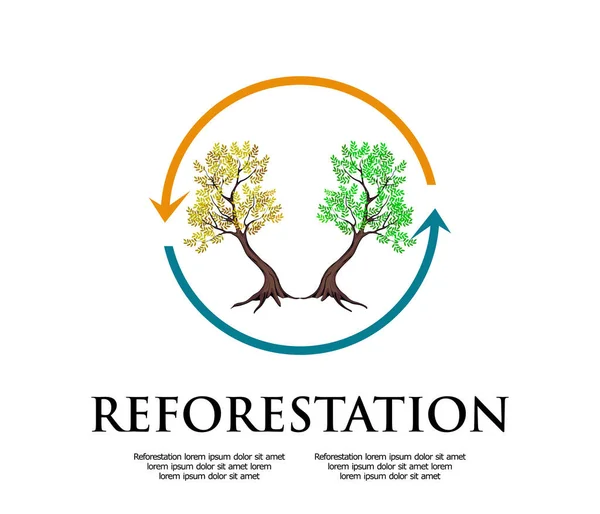 Ilustracja Wektorowa Logo Koncepcja Ochrony Zasobów — Wektor stockowy
