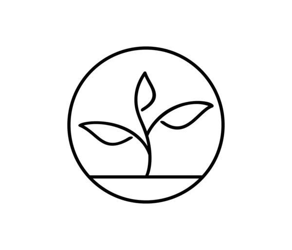 Eco Línea Icono Vector Señal Ecológica Ilustración Símbolo Aislado — Archivo Imágenes Vectoriales