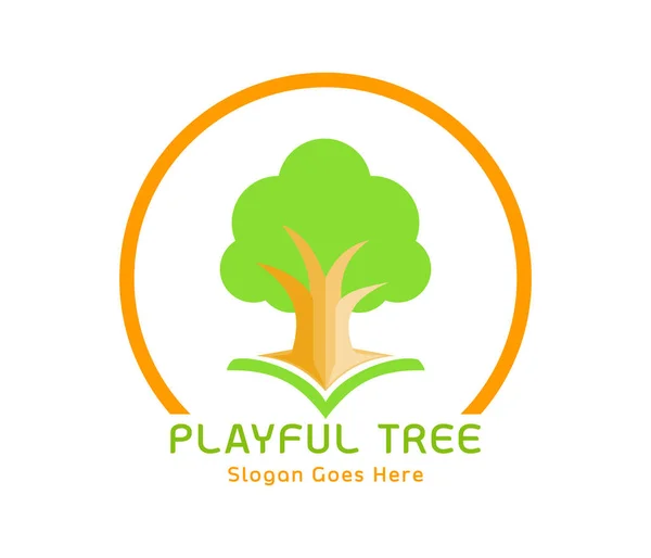 Σχεδιασμός Λογότυπου Δένδρου Οικολογικό Εικονίδιο Δέντρου — Διανυσματικό Αρχείο