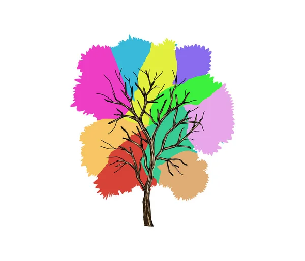 Ilustração Vetorial Abstrata Árvore — Vetor de Stock