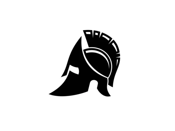 Spartan Helmet Logo Vector Icon Illustration Design Template — 스톡 벡터