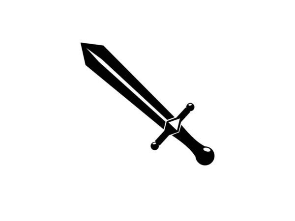 Mittelalterliches Schwert Symbol Vektorillustration — Stockvektor