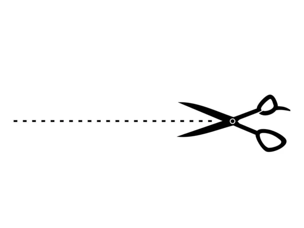 Ciseaux Coupe Icône Illustration Vectorielle — Image vectorielle