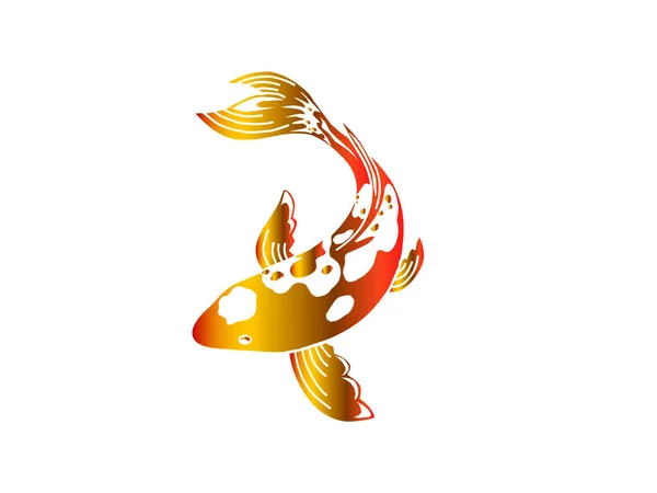 Koi Fish Logo Design Vector Illustration — Stock Vector