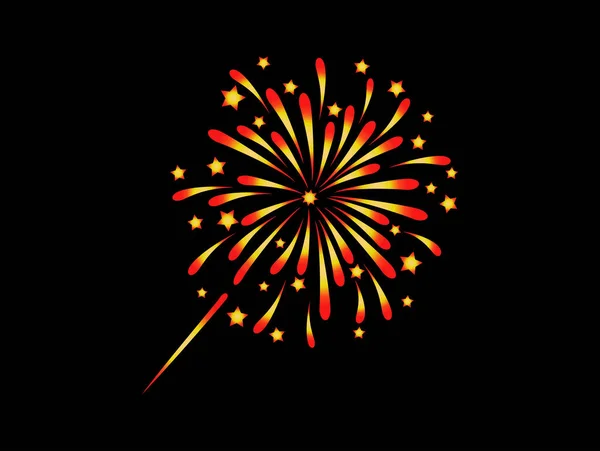Multicolors Firework Vector Illustration Symbol — Stock Vector