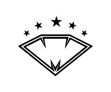 Elmas simgesi vektör illüstrasyonu