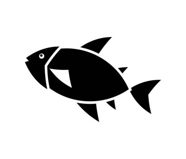 balık simgesi vektör illüstrasyonu