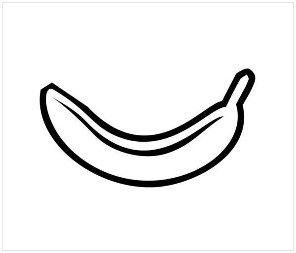 Icono Plátano Vector Ilustración — Vector de stock