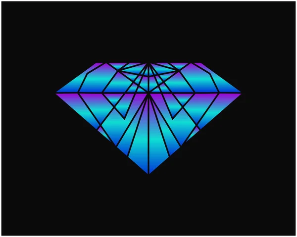 Diamant Pictogram Vector Illustratie — Stockvector
