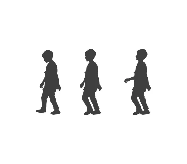 Boy Silhouette Icon Vector Illustration — Stock Vector