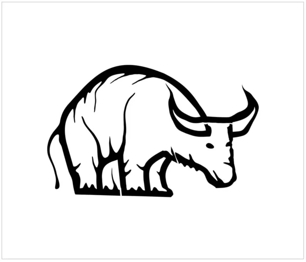 Bull Pictogram Vector Illustratie — Stockvector