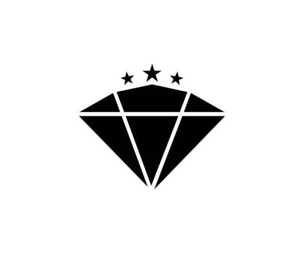 Diamante Ícone Vetor Ilustração — Vetor de Stock