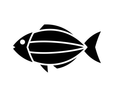 balık simgesi vektör illüstrasyonu