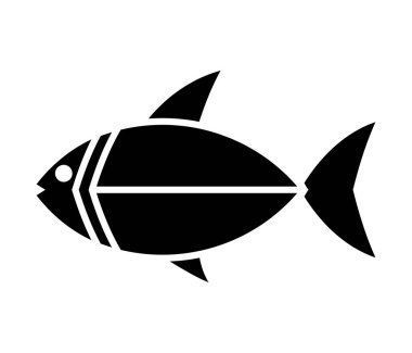balık simgesi vektör illüstrasyonu