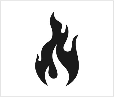 Alev simge vektör çizim