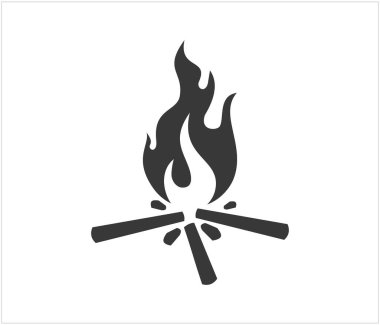 Alev simge vektör çizim