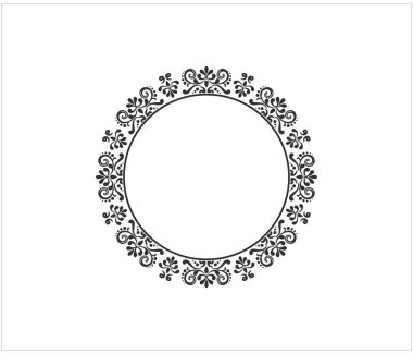 Çiçek çerçeve vektör çizimi