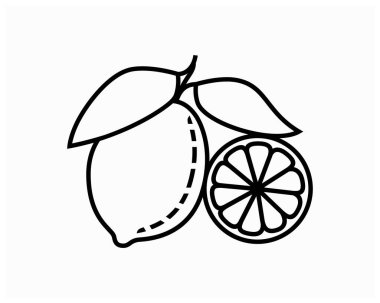 limon simgesi vektör illüstrasyonu