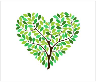 ağaç simgesi vektör illüstrasyonu