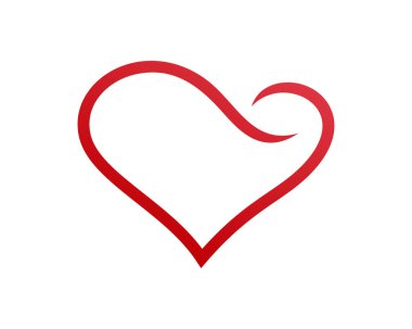 Kalp ikonu vektör illüstrasyonu