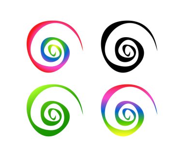 spiral simge vektör illüstrasyonu